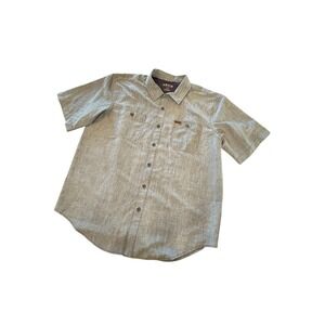 Orvis short Sleeve Shirt Mens XL (46-48) Blue Fishing Pocket Button Up